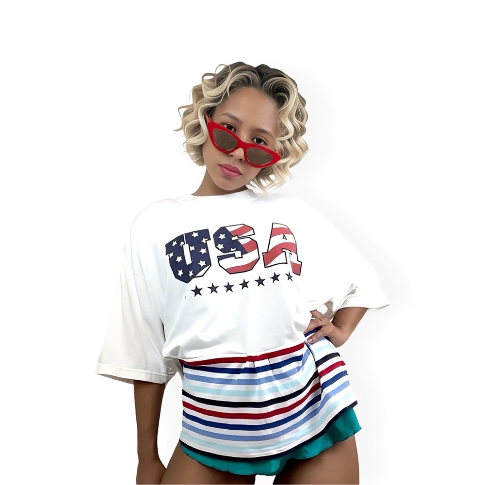 USA Graphic White T-Shirt